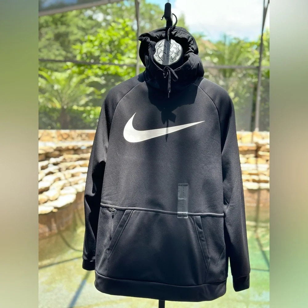 NIKE MENS THERMA PULLOVER SWOOSH TRAINING HOODIE (L) CU6238-010‎
